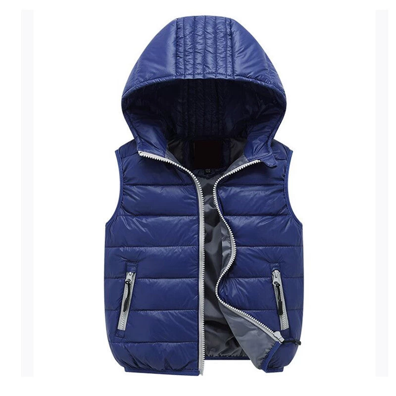 Child Vest Waistcoat Hooded Bebe Vest Outwear Infant Vest Coat Girls Boys Down Winter Vest Baby Sleeveless Jacket For Kid