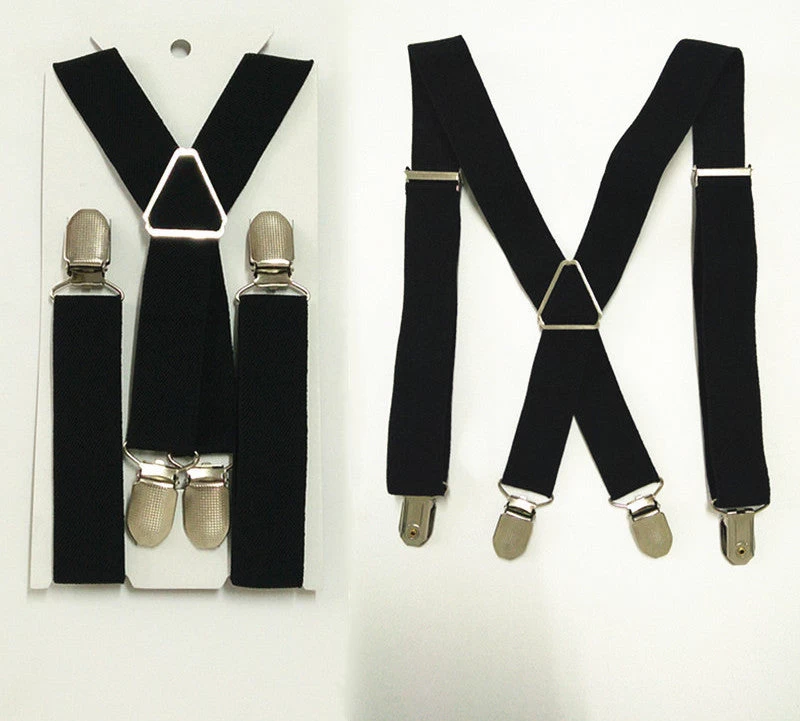 Fashion 4 Clips Men Suspenders 4 Sizes For Boys And Girls Men And Women X-back Suspenders - Image 4