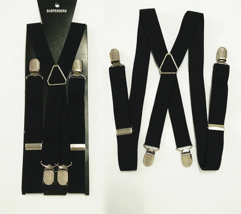 Fashion 4 Clips Men Suspenders 4 Sizes For Boys And Girls Men And Women X-back Suspenders