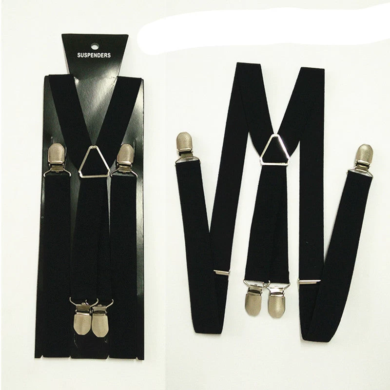 Fashion 4 Clips Men Suspenders 4 Sizes For Boys And Girls Men And Women X-back Suspenders - Image 3