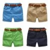 Boy Child Half Length Pants Shorts Belt Kids Summer Pants Baby Solid Casual Pants