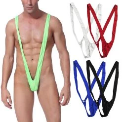 Borat Mankini Green Swimwear Men Swimsuit Gay Sexy Underwear Thong Man Bikini Blue Black Orange Funny Movie Cosplay Costume