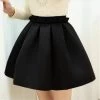 Autumn Skirt Neoprene Space Cotton Elastic Force High Waist Skirts Pleated Skirt Women Skirt Saia Polychromatic Casual