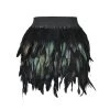 Women Feather Mini Skirt Elastic Waist High Street Above Knee