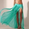 Ladies Summer Sexy Transparent Chiffon Long Skirts Europe Style Women Fashion Beach Skirts XHH04531