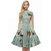 Women Dress Retro Vintage 1950s 60s Rockabilly Floral Swing Summer Dresses Elegant Bow-knot Tunic Vestidos