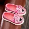 Arrive Fashion Baby Kids Sequins Cartoon Mouse Casual Shoes For Girls Chlidren Footwear Size 21-30 Flats Bling Shoes