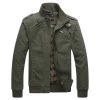 Men's Fashion Casual Spring Autumn Jacket Cotton Stand Collar Coat 4 Colors MWJ166