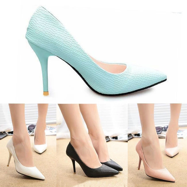 Fashion Spring Summer Women High Heels Pointed Toe Sandals Shoes Pumps Party Womens Plus Size Female Wedding Shoes O127