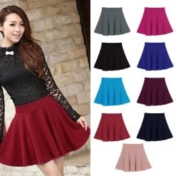 Women Skirt Sexy Mini Short Skirt Fall Skirts Womens Stretch High Waist Pleated Tutu Skirt