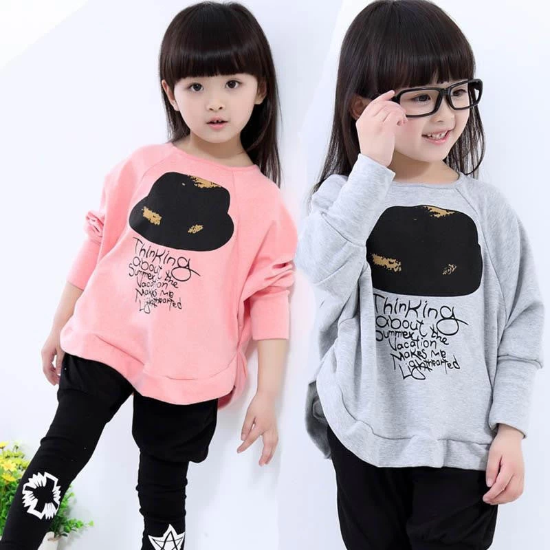 4-7Y Girls Girl Blouse For Girls Long Sleeve Shirts Spring & Autumn Fashion Shirt Kids Clothes
