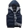 Mens Jacket Sleeveless Veste Homme Winter Fashion Casual Coats Male Hooded Cotton-Padded Men's Vest Men Thickening Waistcoat