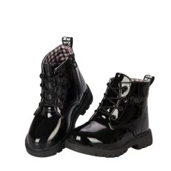 Children Martin Boots Girls Boys Winter Shoes Kids Rain Boots PU Leather Kids Sneakers