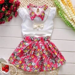 Princess Girl Dress Summer Dress Children Clothing Baby Kids Top+Skirt Fantasia Infantis Vestido Menina Baby Floral Dress
