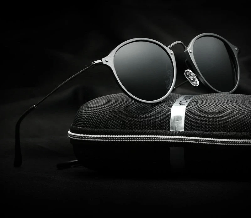 Fashion Unisex Sun Glasses Polarized Coating Mirror Driving Sunglasses Round Male Eyewear For Men/Women 6358