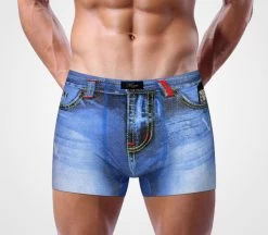 Male Print Cowboy Underwear Cotton Boxers Panties Breathable Men's Underpants Underwear Trunk Brand Shorts Man Boxer 4 Colors
