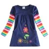 Girls Flower Frocks Children Clothes Hot Dresses Baby Dresses Long Sleeve Baby Clothes
