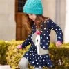 Baby Girl Clothes Kids Baby Girls Long Sleeve O-neck Dress One-piece Dots Deer Cotton Dresses Toddlers Clothes Kids Dress