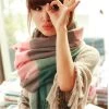 Fashion Wool Winter Scarf Women Spain Desigual Scarf Plaid Thick Shawls And Scarves For Women