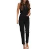 ZANZEA Elegant Rompers Women Jumpsuit Fashion Bodysuit Sleeveless Lace Patchwork Romper Playsuits Long Pants Plus Size