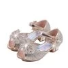 Children Fashion High Heels Sandals Princess Style Party Prom Shoes For Girls High Non-slip Buckle Sandals