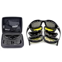 Daisy C5 Polarized Army Goggles, Military Sunglasses 4 Lens Kit, Men's Desert Storm War Game Tactical Glasses Sporting