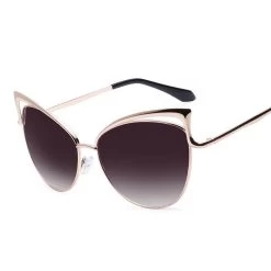 AOFLY Metal Frame Sexy Cat Eye Sunglasses For Women Coating Vintage Sun Glasses Female Oculos De Grau Femininos UV400