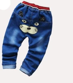 Cartoon Fashion Character Children Kids Baby Boy Girls Pants Baby Girl Boys Jeans Pants Child Trousers Girls Jeans