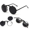 Vintage Steampunk Sunglasses Round Designer Steam Punk Metal Glasses Women And Men Retro Circle Sun Glasses
