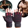 Sports Gym Gloves Half Finger Breathable Weightlifting Fitness Gloves Dumbbell Men Women Weight Lifting Gym Gloves Size M/L/XL