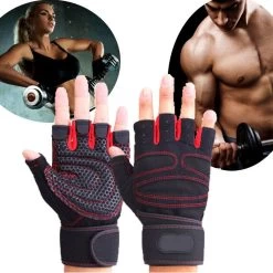 Sports Gym Gloves Half Finger Breathable Weightlifting Fitness Gloves Dumbbell Men Women Weight Lifting Gym Gloves Size M/L/XL