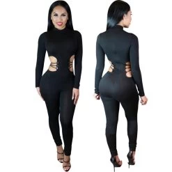 Rivet Straps Playsuit Bodysuit