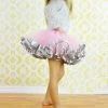 Fashion Girl Casual Chiffon Tutu Pink And Grey Ribbon Skirt Baby Girl Birthday Party Ball Gown Pettiskrit For 8T Girls