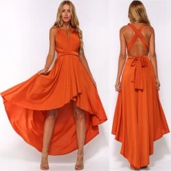 Asymmetrical Wrap Maxi Long Dress