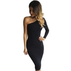 Elegant One Shoulder Party Dress