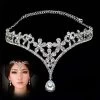 Fashion Silver Rhinestone Head Chain Headpiece Wedding Bridal Tiaras Jewelry For Wedding Hairbands Hair Accessories