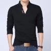 Men Polo Shirt Mens Long Sleeve Solid Polo Shirts Camisa Polos Masculina Casual Cotton Plus Size M- XXXL 4XL 5XL Tops Tees