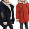 Winter Kid's Fashion & Casual Jackets Boy's Cashmere Long Sleeve Hooded Coats Kids Warm Clothing