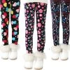 Plus Velvet Girl Kids Winter Pants Thickening Girls Leggings Cartoon For 24M-10Years Warm Girls' Trousers Children's Clothing