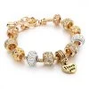 Selling Heart Charm Bracelets & Bangles Gold Bracelets For Women DIY Pulsera Famous Jewellery SBR150074