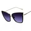 Fashion Women Sunglasses Cat Mirror Glasses Metal Cat Eye Sunglasses Women Designer High Quality Square Style