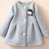 Spring Children Jackets Baby Little Penguin Single Breasted Child Coat Girl Outerwear Jackets For Girls Bow Girl Clothes