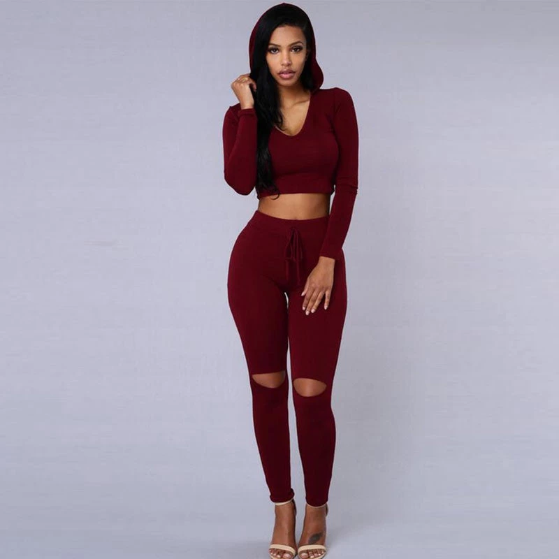 Rompers Womens Jumpsuit Bodycon Jumpsuit Women 2 Pieces Overalls Bodysuit Women Long Sleeve Hole Skinny Playsuit Plus Size