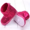 Infant Kids Baby Girl Sequins High Boots Soft Bottom Anti-slip Walking Shoes