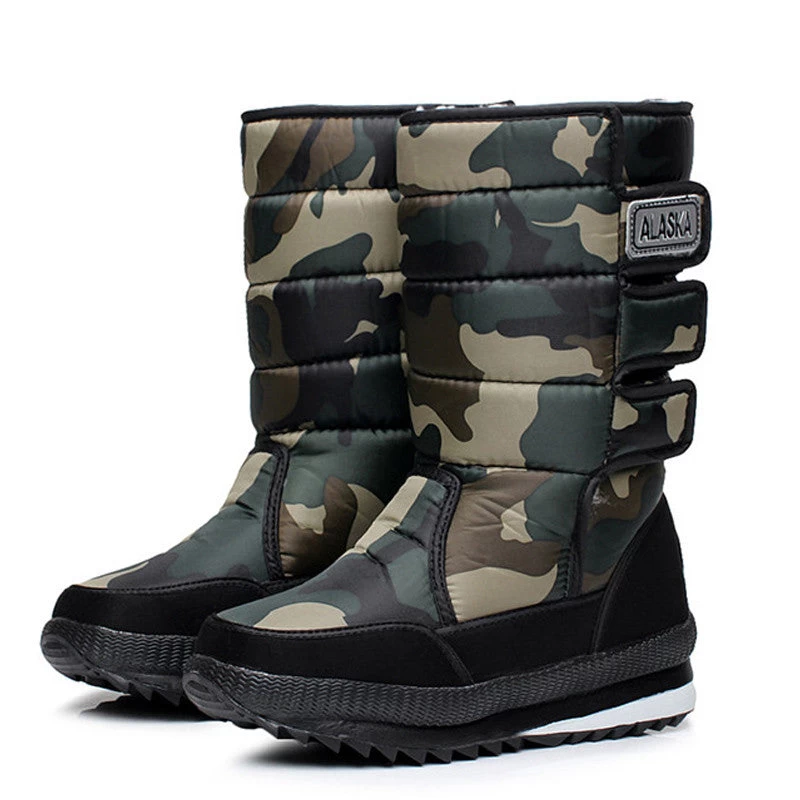 Winter Warm Men's Thickening Platforms Waterproof Shoes Military Desert Male Knee-high Snow Boots Outdoor Hunting Botas 47