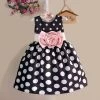 Christmas Super Flower Girls Dresses For Party And Wedding Dot Print Princess Kids Dress Fashion Children's Clothing