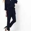 Fashion Women Jumpsuits Spring Autumn Solid Color Bodysuit Half Sleeve V Neck Casual Style Elegant Ladies Long Romper Overalls
