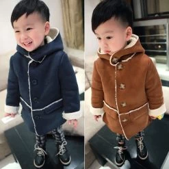 Boys Winter Jackets Coat Autumn Winter Kids Wool Outerwear Girl Coat Children Clothing Baby Clothes Hooded Boys Jackets