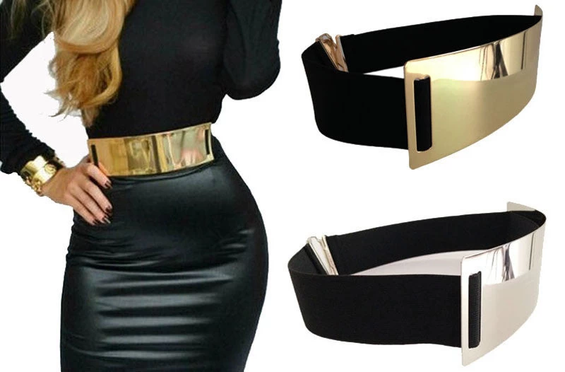 Designer Belts For Woman Gold Silver Belt Classy Elastic Ceinture Femme 3 Color Belt Ladies Apparel Accessory