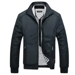 Men's Jacket Male Overcoat Casual Slim Fit Mandarin Collar Solid Waterproof Jackets M-XXXL Arrival Men Outwear Coats
